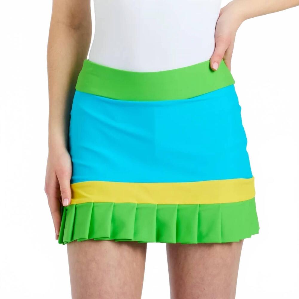 NEW TZU TZU darby skort in capri-grasshopper-lemon